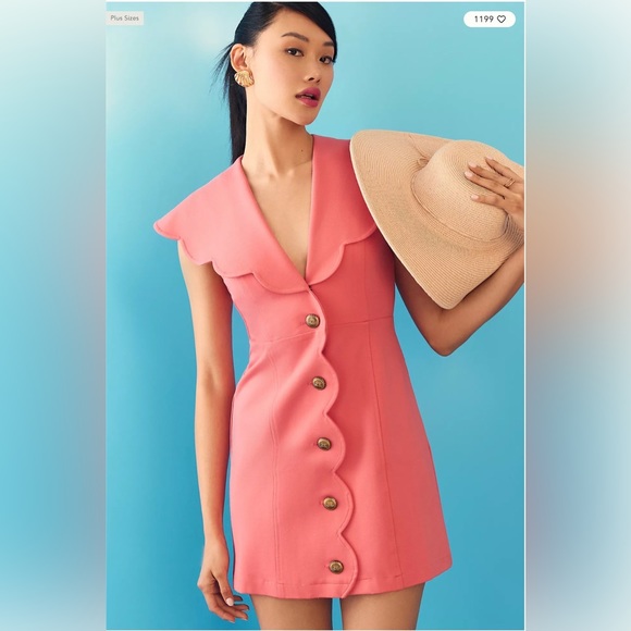 Anthropologie Dresses & Skirts - ISO Maeve Scallop Dress in Coral OR White